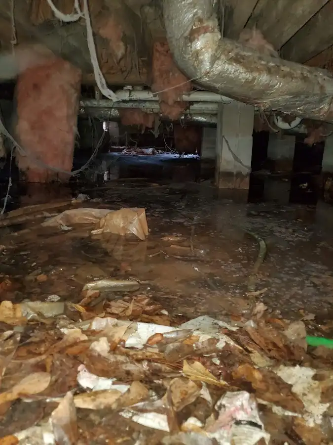 Crawl space flood assessment for Commercial Water Damage Restoration in Indio